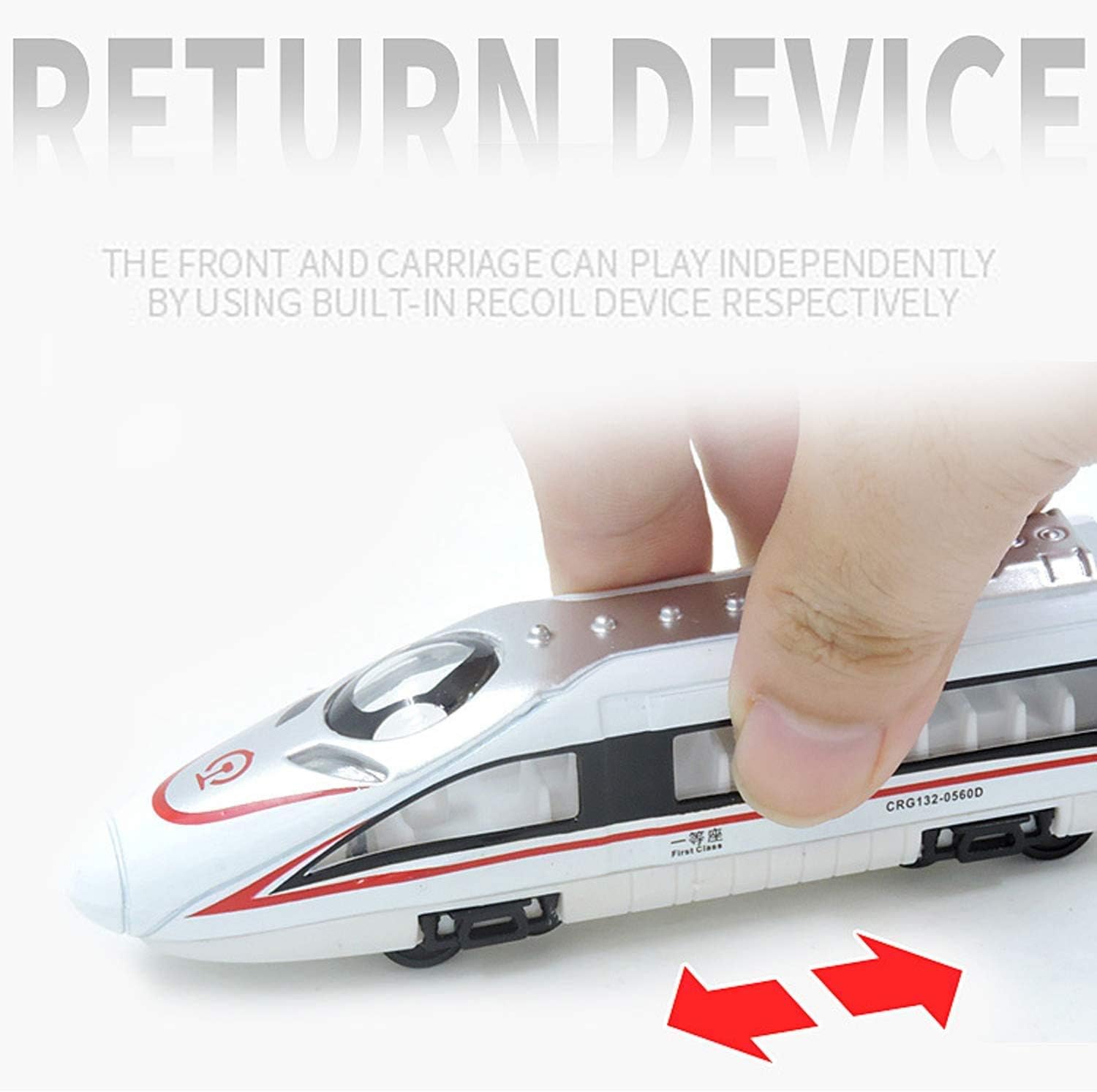 Train Model, CRH Passenger Train Set Metro Subway Railway Model Magnetic Metal Pullback travel Trian Diecast Gift - Image 3