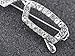 Alilang Silver Tone Clear Crystal Colored Rhinestones Rectangle Nerdy Glasses Brooch Pin