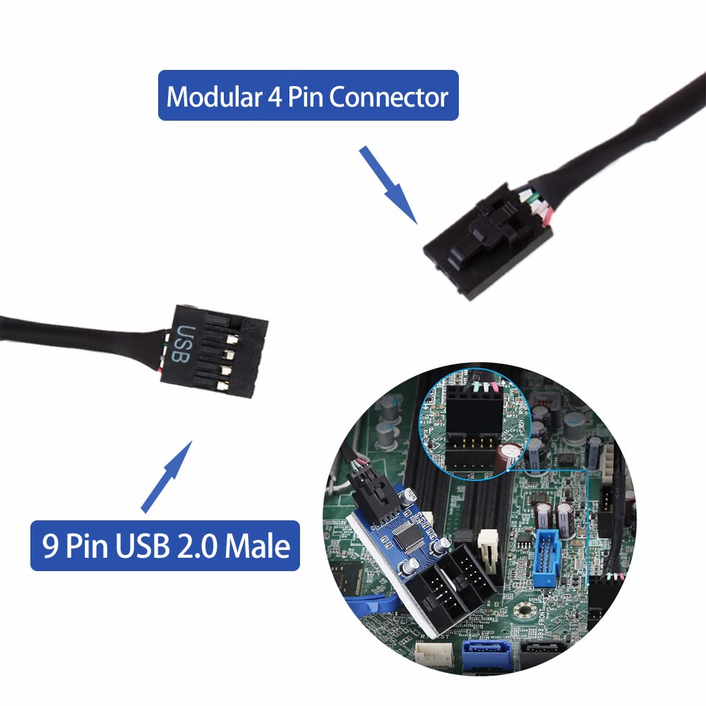 Mua Motherboard USB Splitter 1 into 2 PC Internal USB Splitter Adapter ...