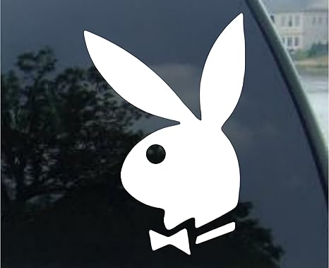 Amazon Co Jp Playboy Bunnyロゴビニールステッカーデカール 6 ホワイト B004j8k2ny 車 バイク