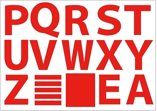 Amazon Abポスター サイズ 切り文字カッティングシート 貼り文字 ガラス文字 装飾文字 アルファベットシール 赤文字 P Z 6cm 212pt カッティング用シート フィルム 文房具 オフィス用品