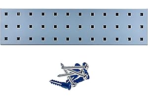 Triton Products LocBoard Steel Pegboard Strip - 18 Inch x 4 1/2 Inch, Silver