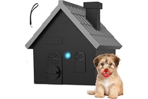 NUPEC Dog Barking Control Devices, Anti Barking Device Ultrasonic Dog Barking Deterrent with 4 Modes, Stop Barking Dog Devices Up to 50 Ft Range, 2 in 1 Weatherproof Bark Control Device Outdoor Indoor