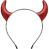 NINLEGA Devil Horns Headband,Halloween Headband,Devil Horns Costume for Women Men,Fancy Dress Cosplay Hairband