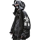 Niepce Inc Japanese Streetwear Zip Up Windbreaker Jackets for Men