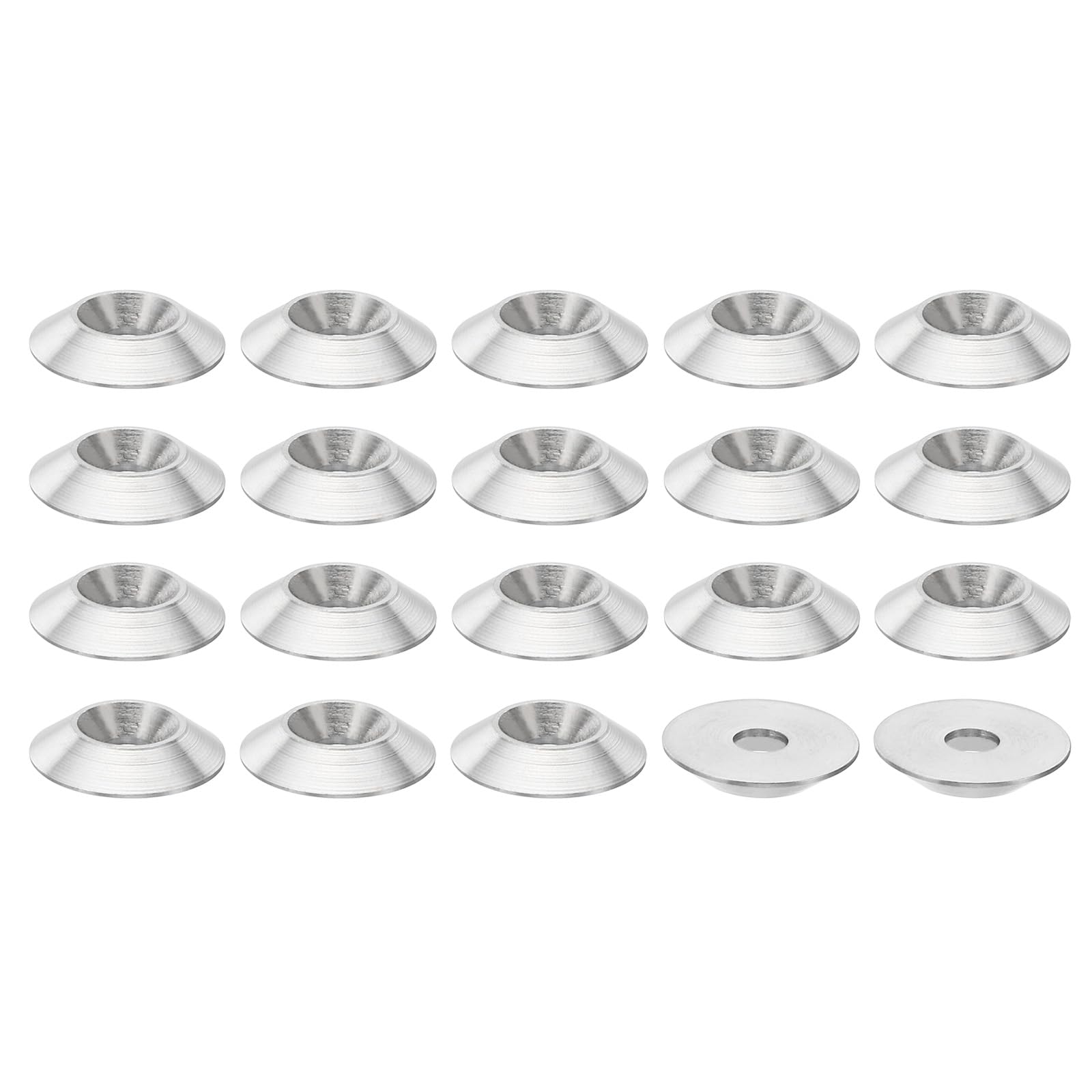 PATIKIL M4 Finish Countersunk Washer, 20pcs 16mm Dia. 3mm Tall Solid 304 Stainless Steel CNC Finish Cup Washer Screw Head Gasket for Industrial Construction — image 1
