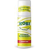 Kobi Deodorant for Active Kids, Teens, Girls, Boys - Natural, Aluminum-Free, Sport Strength - Cherry Kick