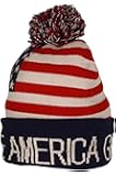 Gilbins Trump Beanie Ski Cap Hat Keep America Great Again, USA Flag Hat, Trump Beanie Hat
