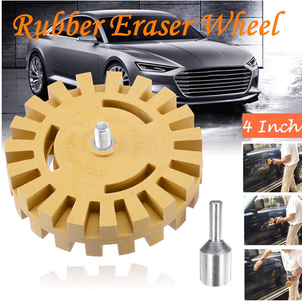 4EVERHOPE 4inch 20MM Wheel Decal Eraser for Car Decal Remover Vinyl Sticker Removal Polishing Tools