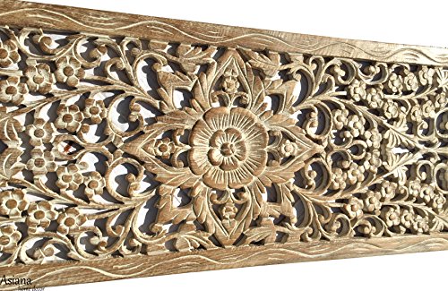 Amazon Com Sunshine Floral Wall Decor Oriental Wood Carved Lotus
