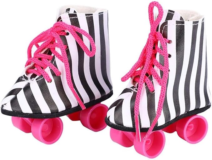 Dolls Skates, Fashionable Glitter Pink Doll Roller Skates Entertainment