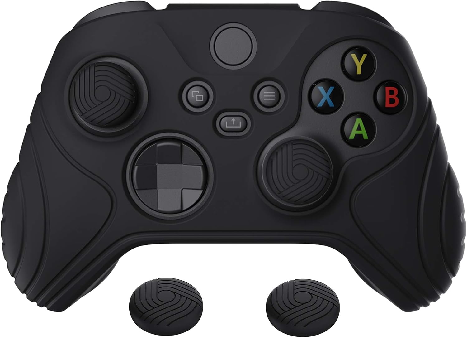 eXtremeRate PlayVital Samurai Edition Black AntiSlip Controller Grip