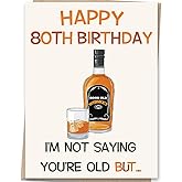 Mcduldul Funny 80th Birthday Cards Gifts for Men Women | Happy 80 Year Old Birthday Decoration for Him, Her, Grandpa, Dad, Husband, Brother