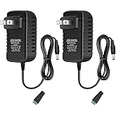 12V 2A LED Power Supply, 24W AC Adapter Power Supply, 100-240V AC to 12V DC Transformer, 12V Power Supply for LED Strip Light