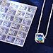 CAT EYE JEWELS Cube Crystal Necklace S925 Sterling Silver Inlay Sugar Color Square Necklace SW001