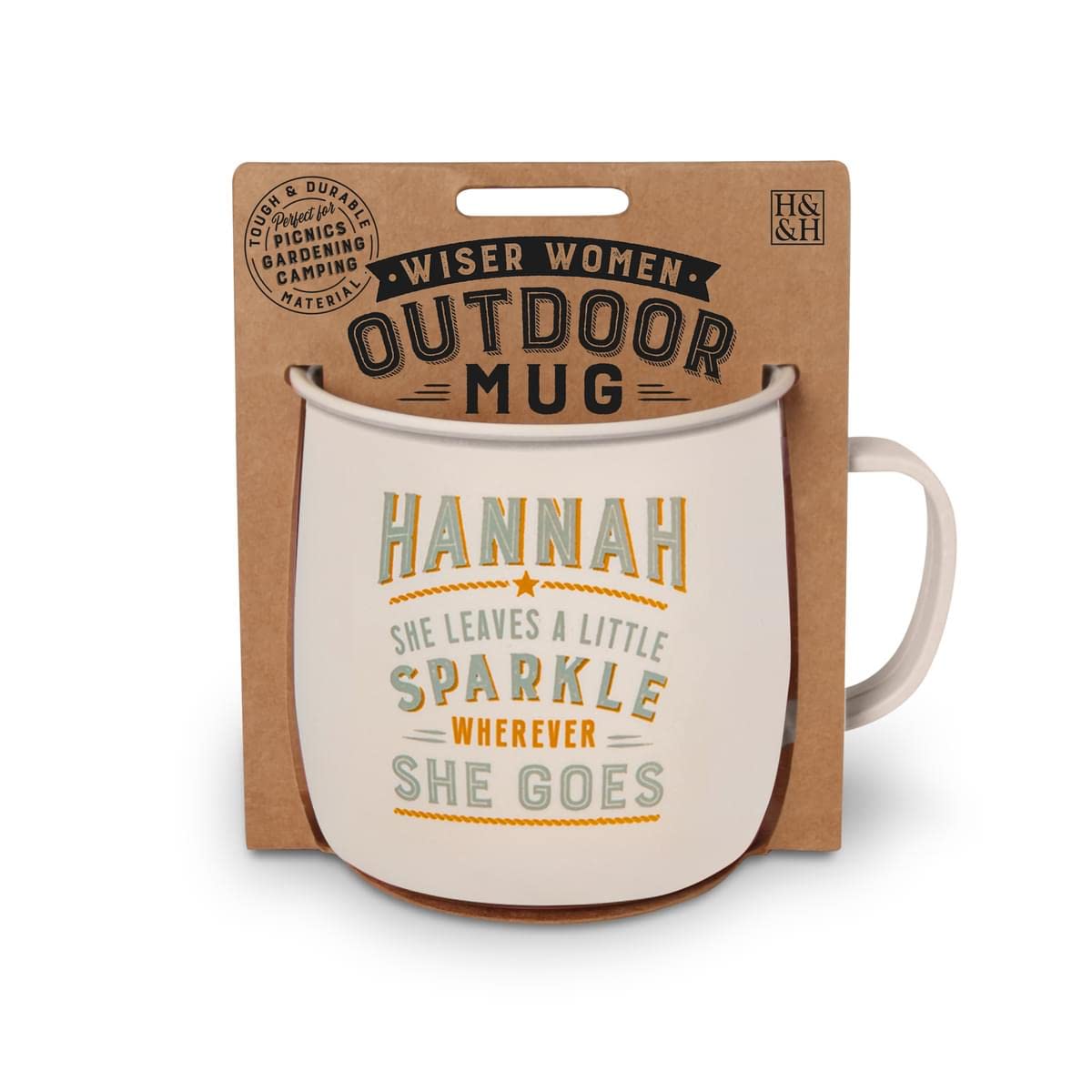 History & Heraldry Personalised Outdoor Mug (Hannah)