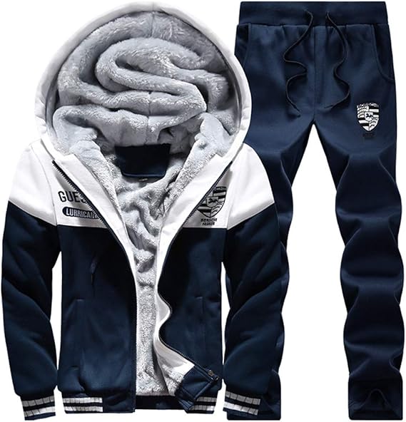 Amazon おしゃれ メンズ 長袖 上下セット 裏起毛 スウェット ジップアップ パーカー ジャージスエット スポーツウェア フード付き 大きい サイズ 秋冬 コート ジャケット 通販
