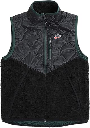 Amazon Co Jp Nike ナイキ シェルパフリース インシュレーテッド 起毛ダウンベスト L 176 184cm 国内正規品 Cu4451 ブラック プログリーン スポーツ アウトドア