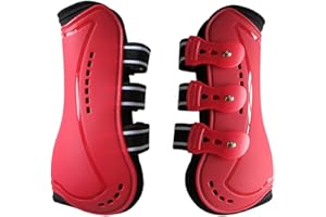Wandrola Horse Boots Open Front Jumping Tendon Sport Boots, Secure Leg Protection, Classic Equine Supplies