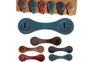 BYLIDRIM Personalized Magnetic Leather Bookmark, 26 Letters Bookmark Customized Initial Bookmarks Multi Functional Bookmark Cute Bookmark Meaningful Gift for Wonmen Teachers, Book Lovers (L, Blue)