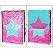 Maxdot Reversible Sequins Notebook Double Sided Flip Sequin Star Journal Notepad Lined with Photo Corner Notebook for Girls Kids Gifts