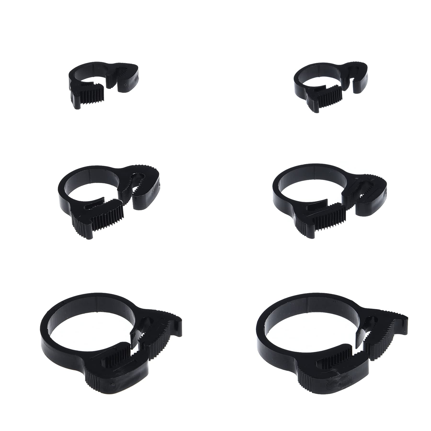Photo 1 of Reef Aquarium Nylon Hose Clamps Set, 8.1-32.5mm Plastic Snap Clamps Kit (Black Nylon Hose Clamps 36pack)