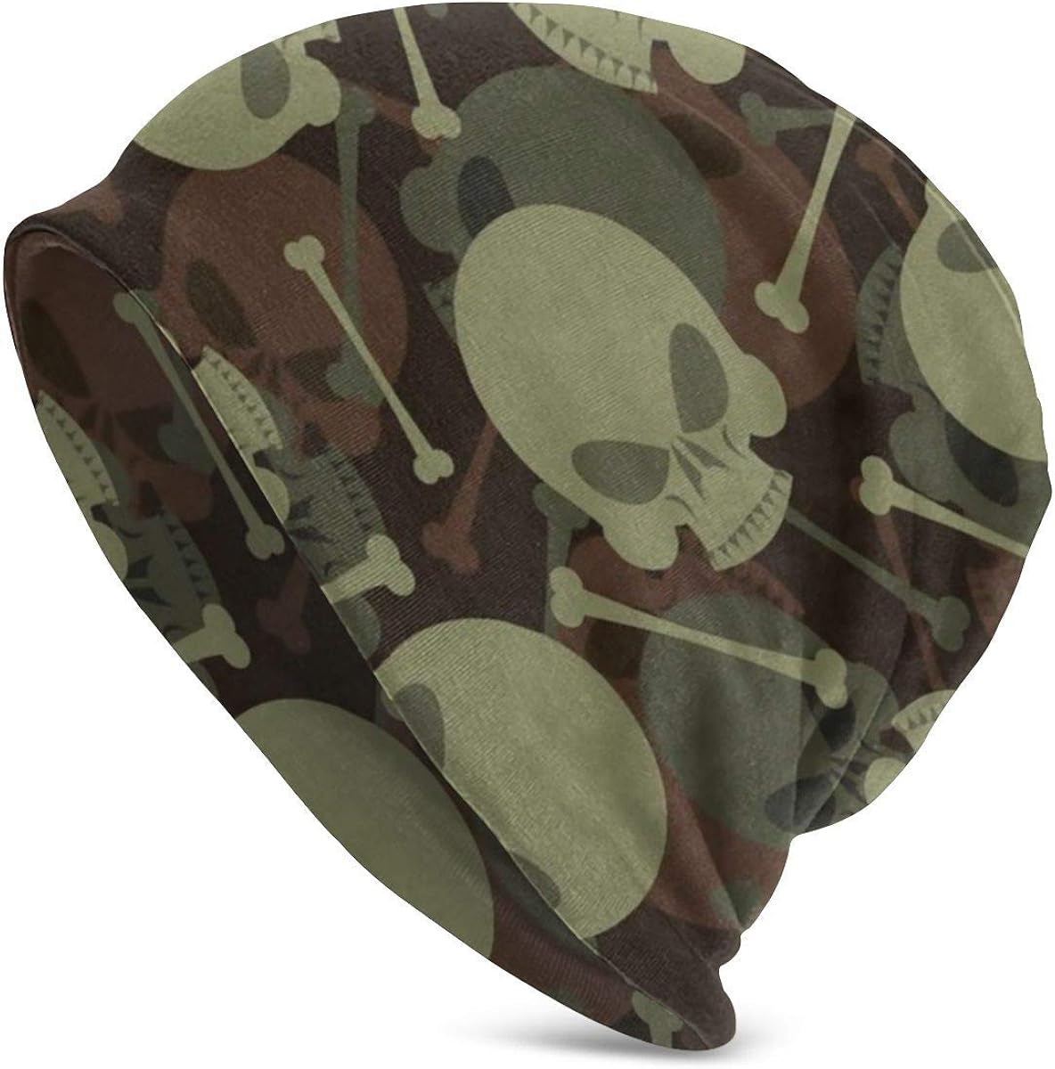 Skull Knit Hat cap Camo Skull Winter Knit Ski Skull cap Beanie Hat