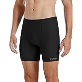 Runhit Men's Square Leg Swim Jammers Quick Dry Athletic Brief Swimsuit UPF 50+ Compression Swimming Shorts