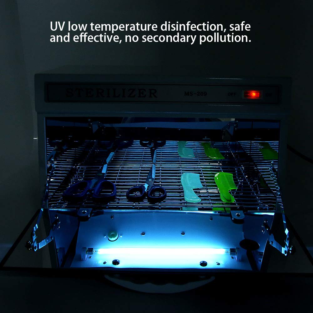 12L Nail Tool Cleaning Cabinet, Purple Lamp Cleaning Cabinet for Beauty Salon Towels Hot Scissors Tattooing Tools: Beauty