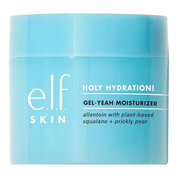 E.L.F. SKIN HOLY HYDRATION! GEL-YEAH MOISTURIZER, LIGHTWEIGHT MOISTURIZER FOR PLUMP, HYDRATED SKIN, INFUSED WITH SQUALANE, VEGAN & CRUELTY-FREE