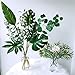 Supla 3 Pcs Faux Palm Leaf Picks Green Palm Leaf Decorations Jungle Safari Leaves for Jungle Tropical Hawaiian Luau Beach Tiki Aloha Party Outdoor Indoor Birthday Greenery Table Decor