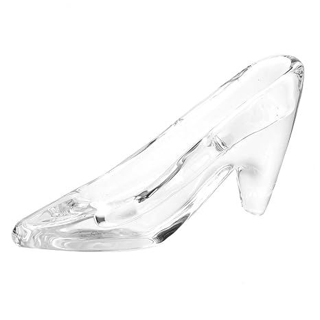 Tiktalk Cinderella Glass Slipper Crystal High Heels Shoes Figurine