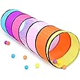 SweHouse Colorful Play Tent Tunnel for Babies, Toddlers, Kids - with Mesh Windows, Indoor Outdoor Pop Up Tunnel Toy Gift