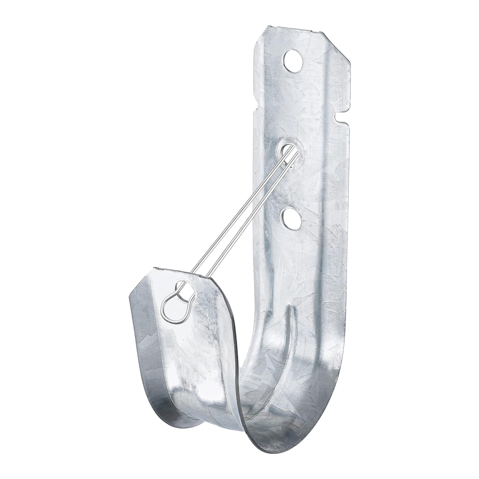 Photo 1 of COCODE 50 Pack Wall Mount 2’’ J Hooks with Retainer Clip Galvanized Steel Cable Hangers Heavy Duty Utility Hooks Cable Management Support for Structured Cabling