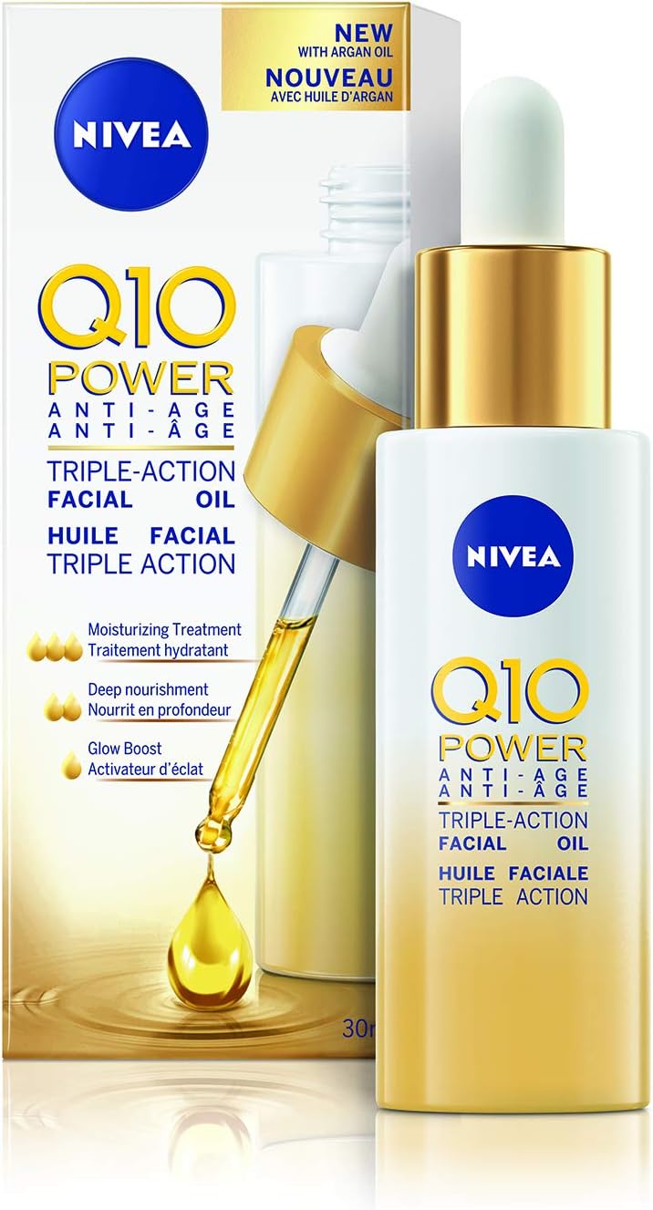 NIVEA Q10 Power AntiAge TripleAction Facial Oil (30 mL), NIVEA Q10