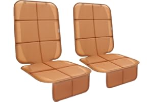 Meolsaek Car Seat Protector, Non-Slip Backing Will Not Leave Imprint, Waterproof Thicker Car Seat Cover for SUV, Sedan, Truck, Leather Seat Protector (Tan)