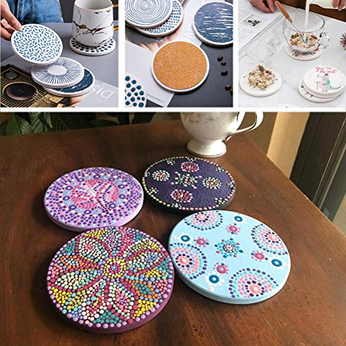 12 Pcs Ceramic Tiles for Crafts Coasters, Absorbent Stone Coaster
