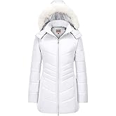 WULFUL Women's Winter Coats Long Warm Thicken Puffer Jackets Outwear With Removable Fur Hood
