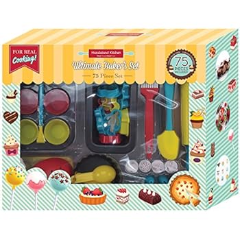 Handstand Kitchen 75-piece Ultimate Real Baking Set with Recipes for Kids