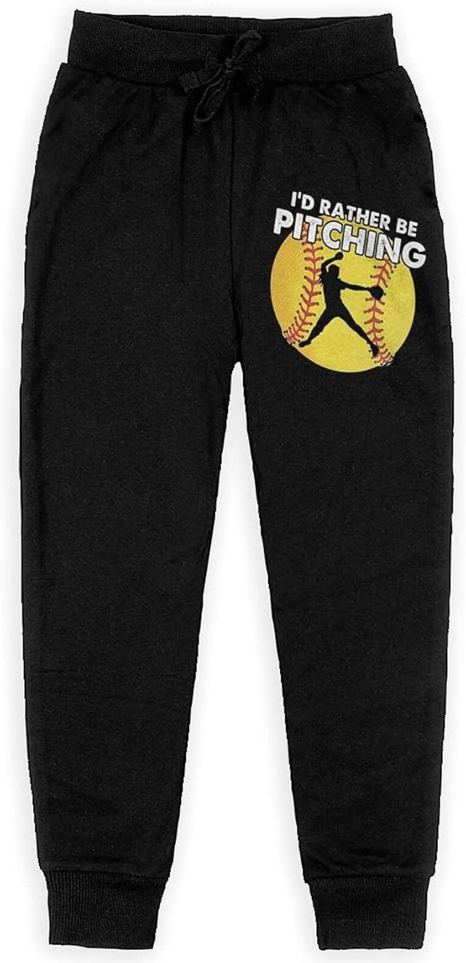 DUANYU I'd Rather Be Pitching Softball Sweatpants Unisex