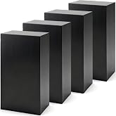 Hiceeden 4 Pcs 2 Inch Thick HDPE Blocks, 3" x 6" Solid Plastic Sheet High Density Polyethylene Board, Hard Plastic Thick Sheet for DIY Projects, Machining, Home Improvement, Black