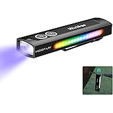Wurkkos HD01 UV Flashlight, Rechargeable EDC Flashlight, Led Flashlight with 365nm UV Light, 1200 Lumens Flat Flashlight with RGB, Pocket Light for Emergency, Pet Urine Detection (Black)