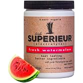 Superieur Sea Mineral Electrolyte Powder, Watermelon, 70 Servings | Plant-based and vegan; zero sugar, keto friendly, non-GMO; for hydration and recovery; healthy sports drink