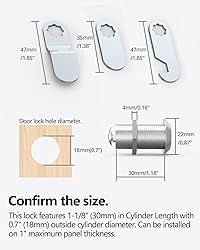 ROFMAPLE 8 Packs Drawer and Cabinet Locks