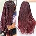Leeven 1 Pack Pre-twisted Passion Twist Crochet Hair 22 Inch Ombre Color Hair for Passion Twist Braiding Curly Ends Hair Extensions 15 Roots/pack TBUG#