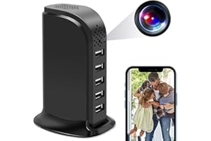 WiFi USB Charger Camera 5-Port Phone Charger 1080P Wireless Security Camera,Hidden Camera Detector No Audio Video Recording w