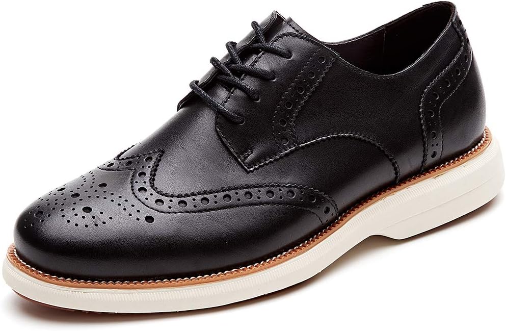 LAOKS Mens Hybrid Brogue Oxford, Lace-up Wingtip Dress Shoes
