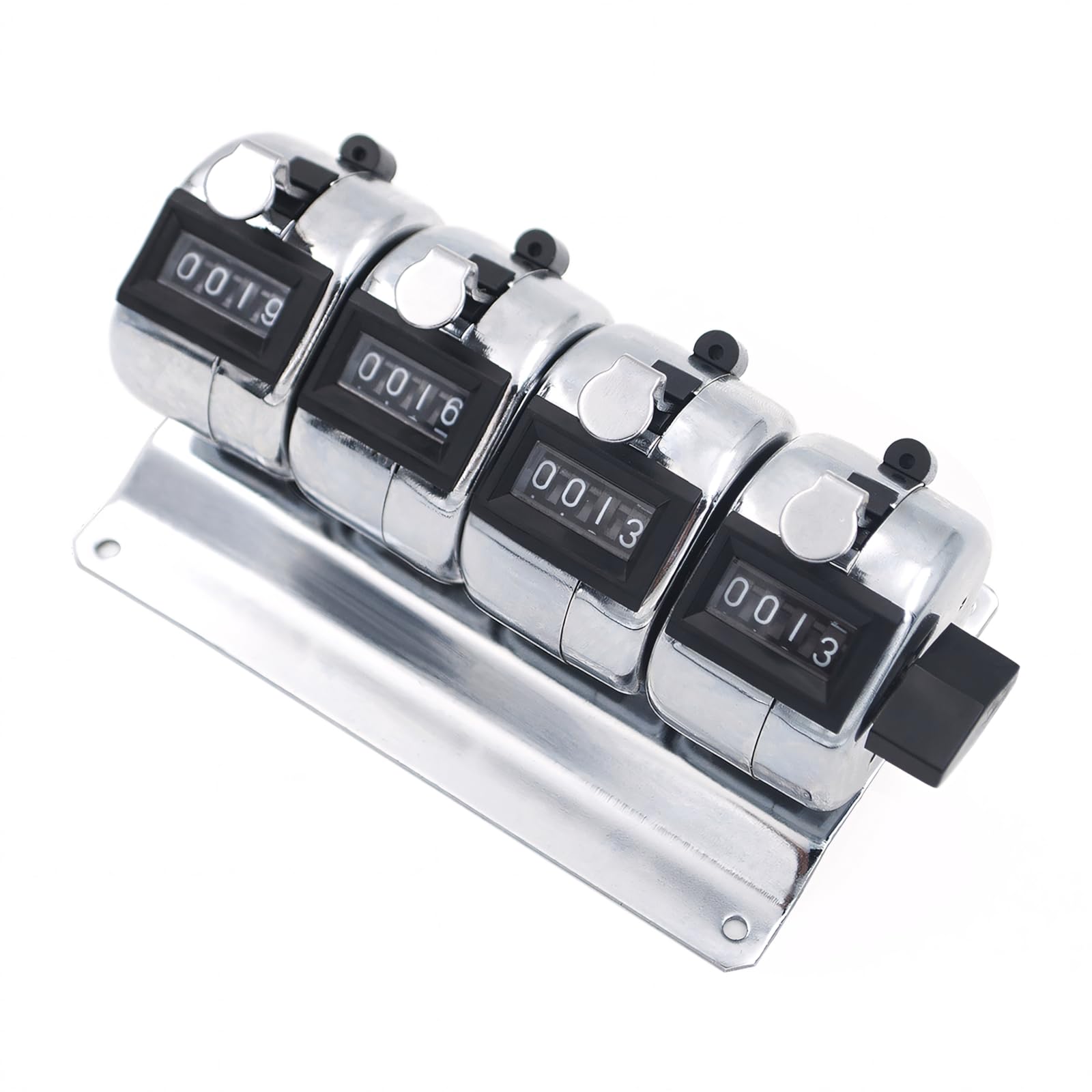 GOGO 4-Unit Tally Counter 4 Digit Clicker Counter On Stand Metal Tally Counters Clicker for Counting, Golf Scoring