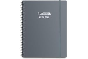 CHEERICOME Planner 2025-2026, Monthly Planner Runs Jul 2025 to Jun 2026, Calendar Planner with Sturdy PP Cover, Weekly Planner 2025, Laminated Tabs, Twin Wire Binding, Elastic Bond, A5 Monthly Planners 2025-2026
