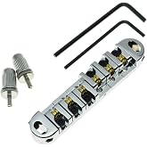 Chrome LP Electric Guitar Tune-o-matic Roller Saddle Bridge for Les Paul SG